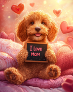 Papillon Mom Message Original Art