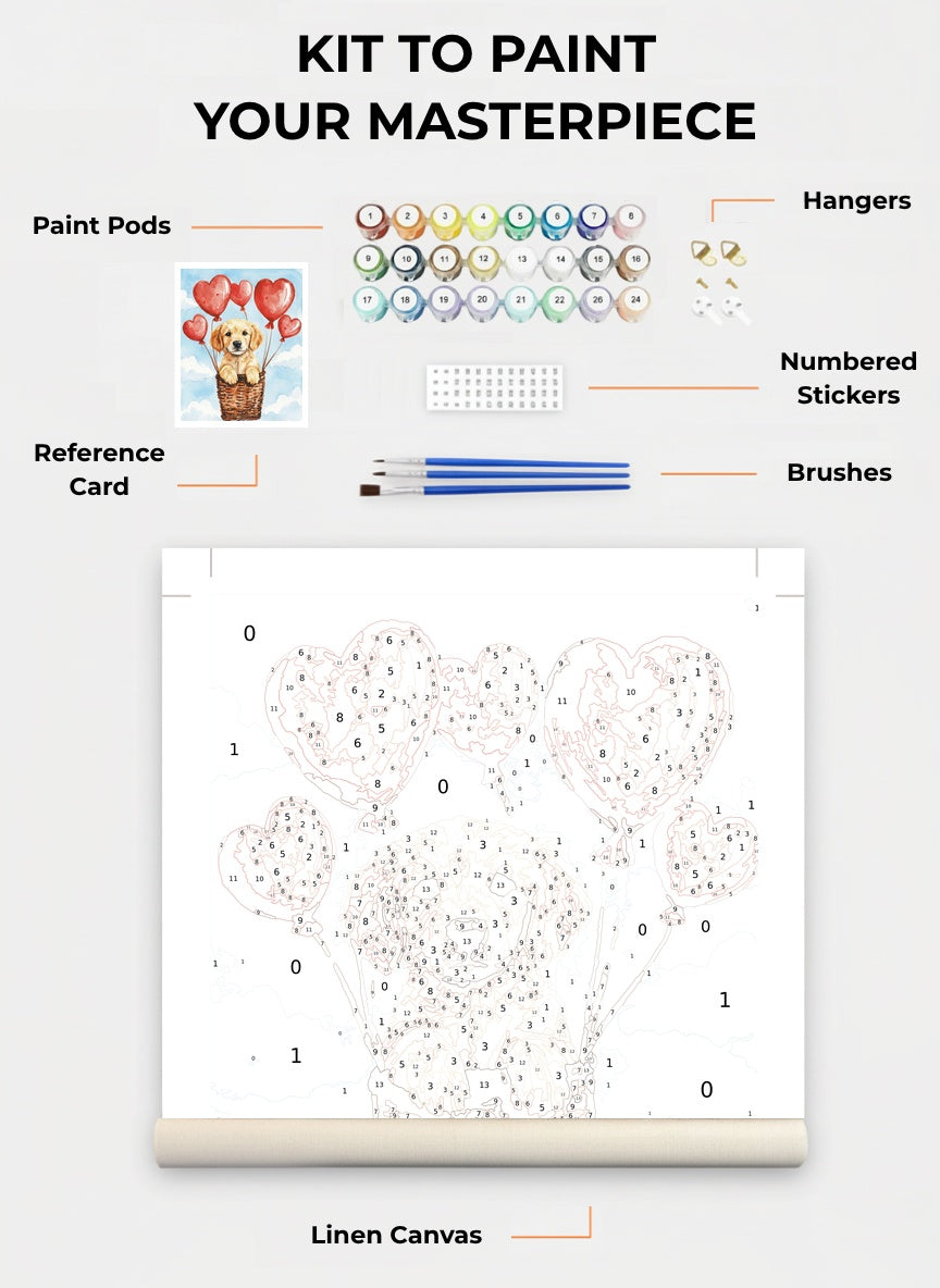 Balloon Love Paint By Numbers Kit
