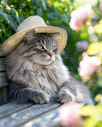 Abyssinian Garden Hat Muse Custom Canvas Print