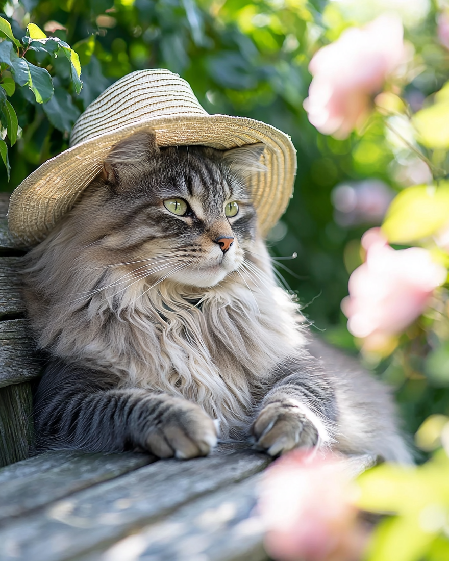 Abyssinian Garden Hat Muse Custom Canvas Print