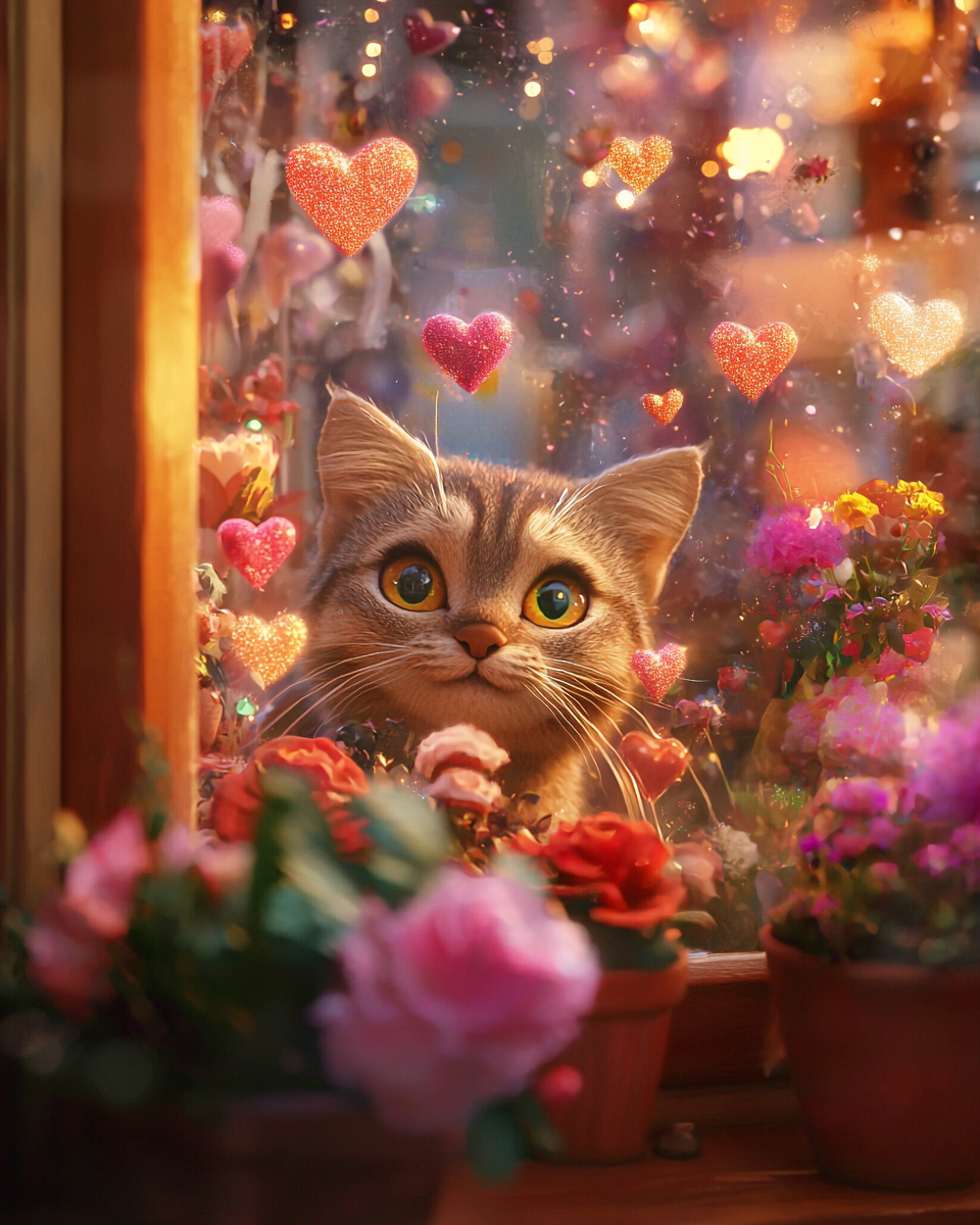 Valentine Window Peek