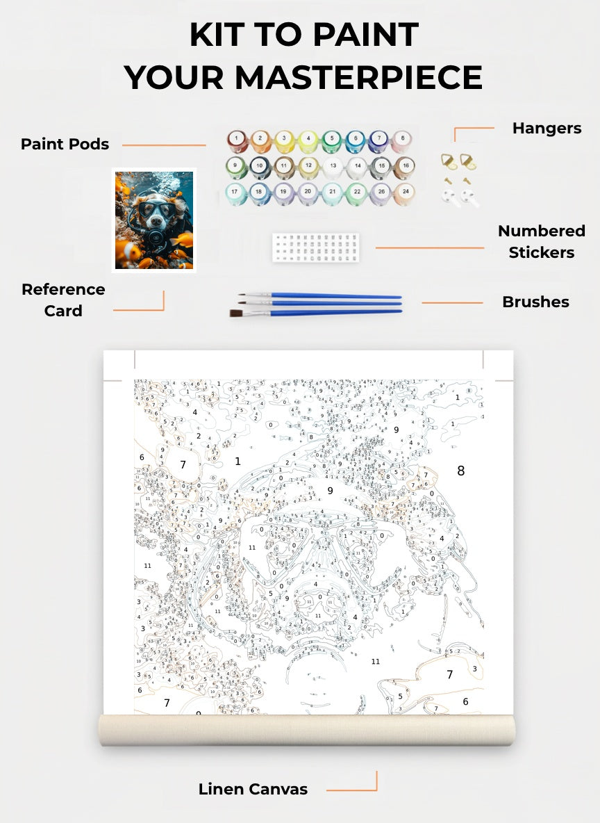 Scuba Adventure Paint By Numbers Kit