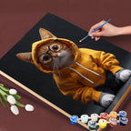 Yellow Hoodie Cool Cat