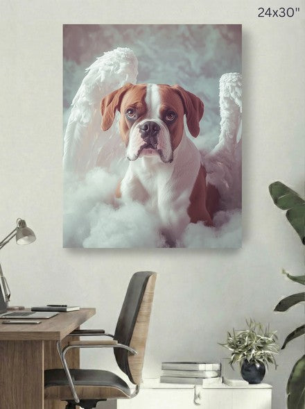 Angel On Clouds Canvas Print