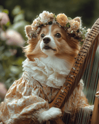 Harpist In Bloom