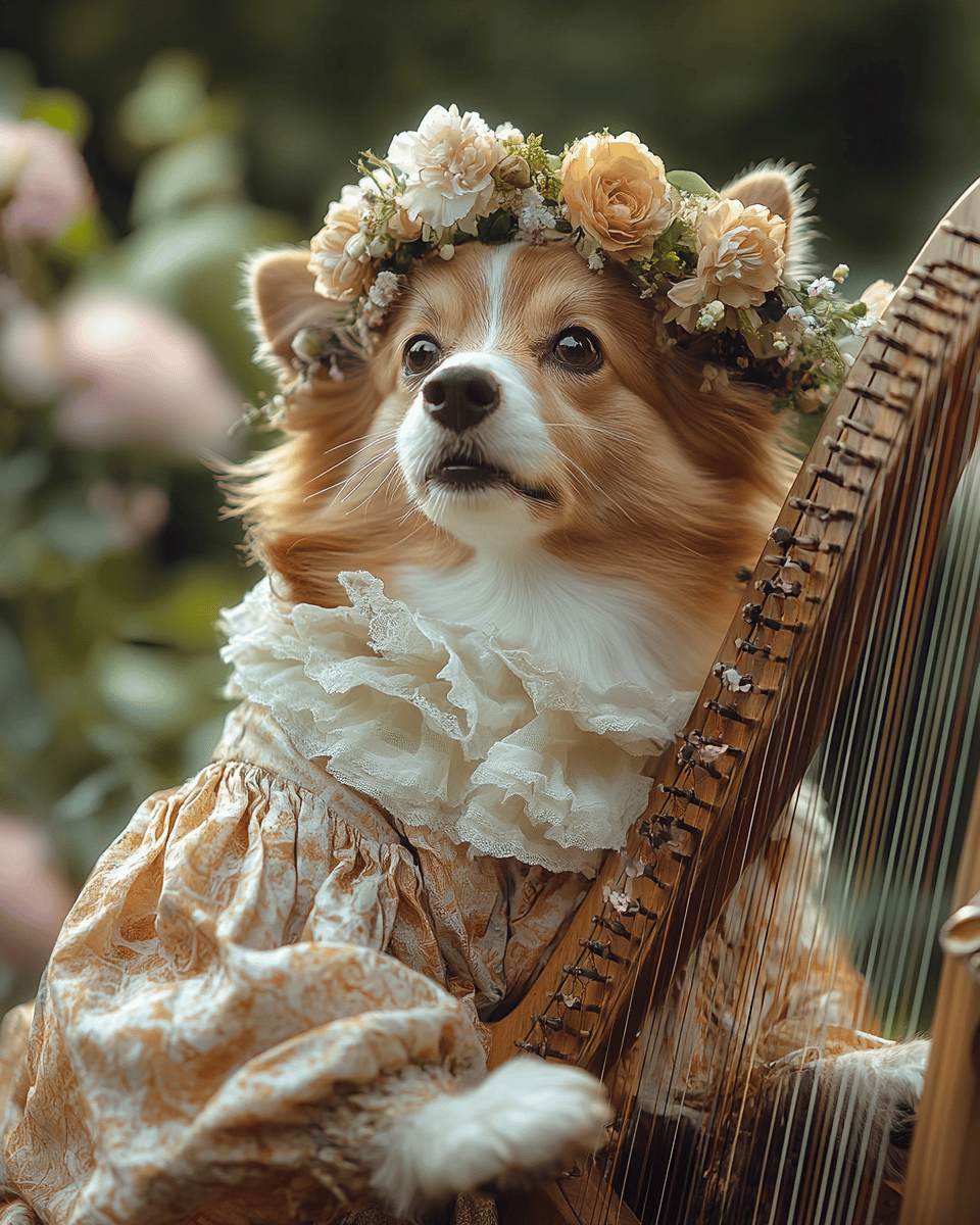 Harpist In Bloom