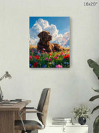 Chocolate Labrador Retriever 16x20 canvas mockup