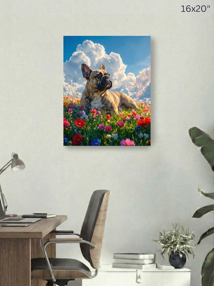 French Bulldog 16x20 canvas mockup