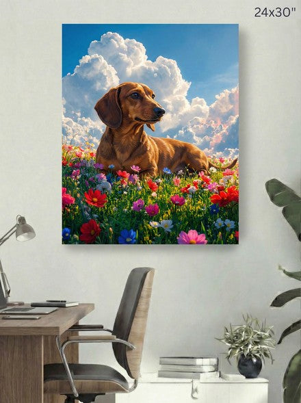 Dachshund 24x30 canvas mockup
