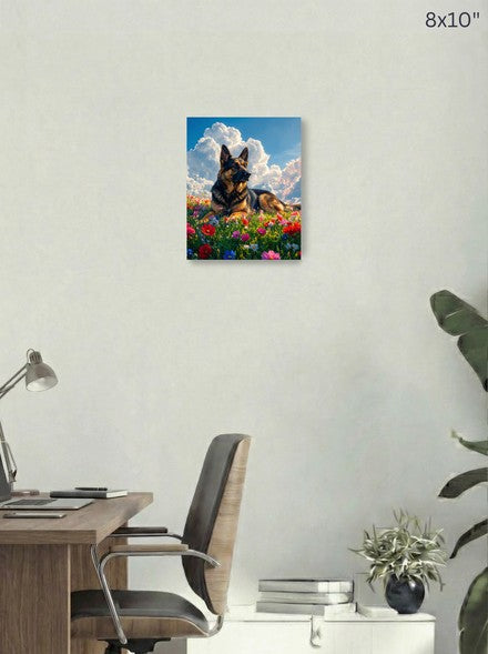 German Shepherd 8x10 canvas mockup