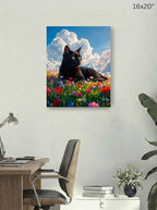 Flower Field & Clouds Canvas Print