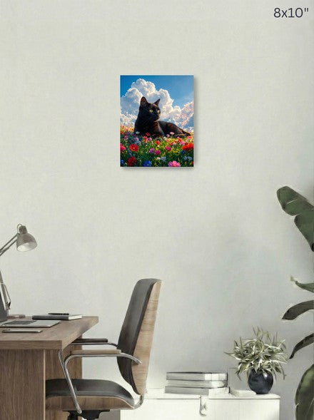 Flower Field & Clouds Canvas Print