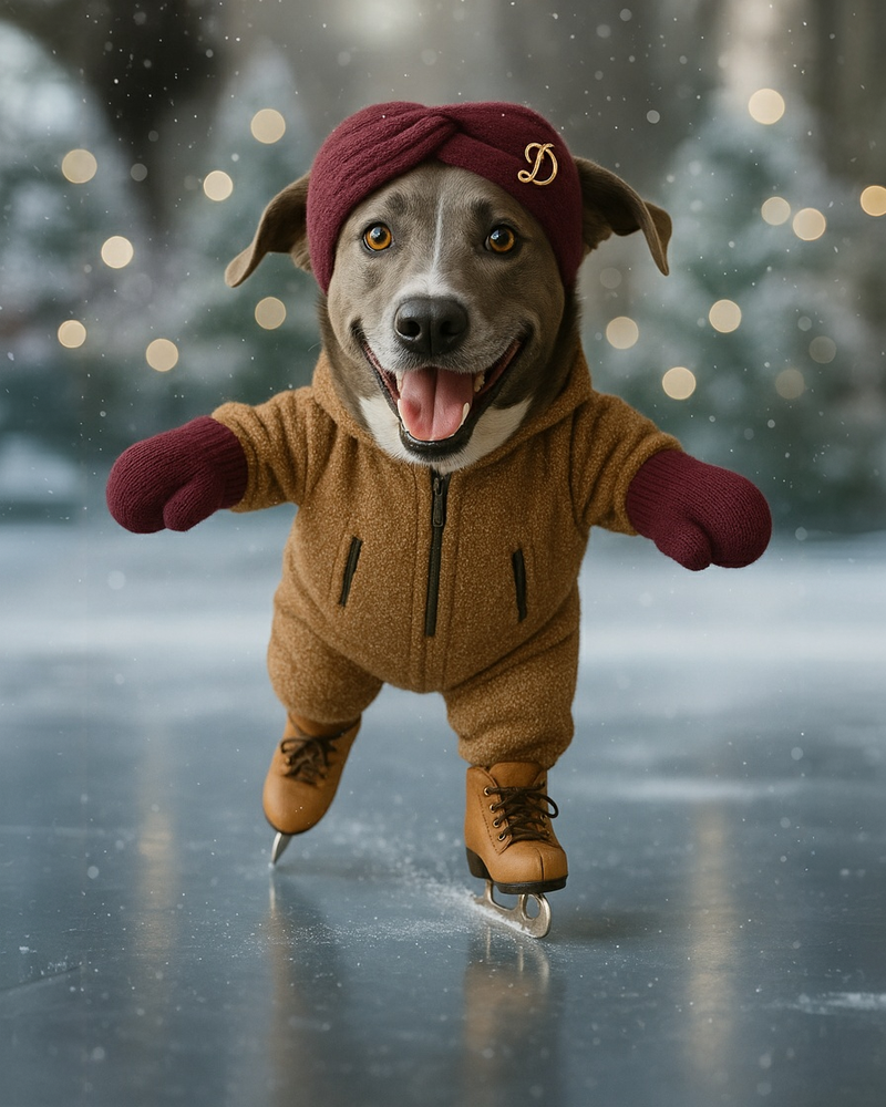 Festive Ice Skater