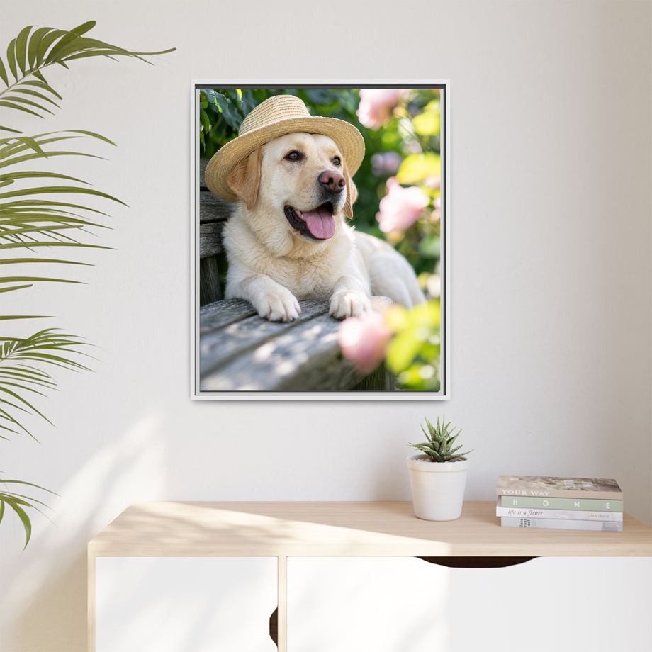 Framed 24x30 White context