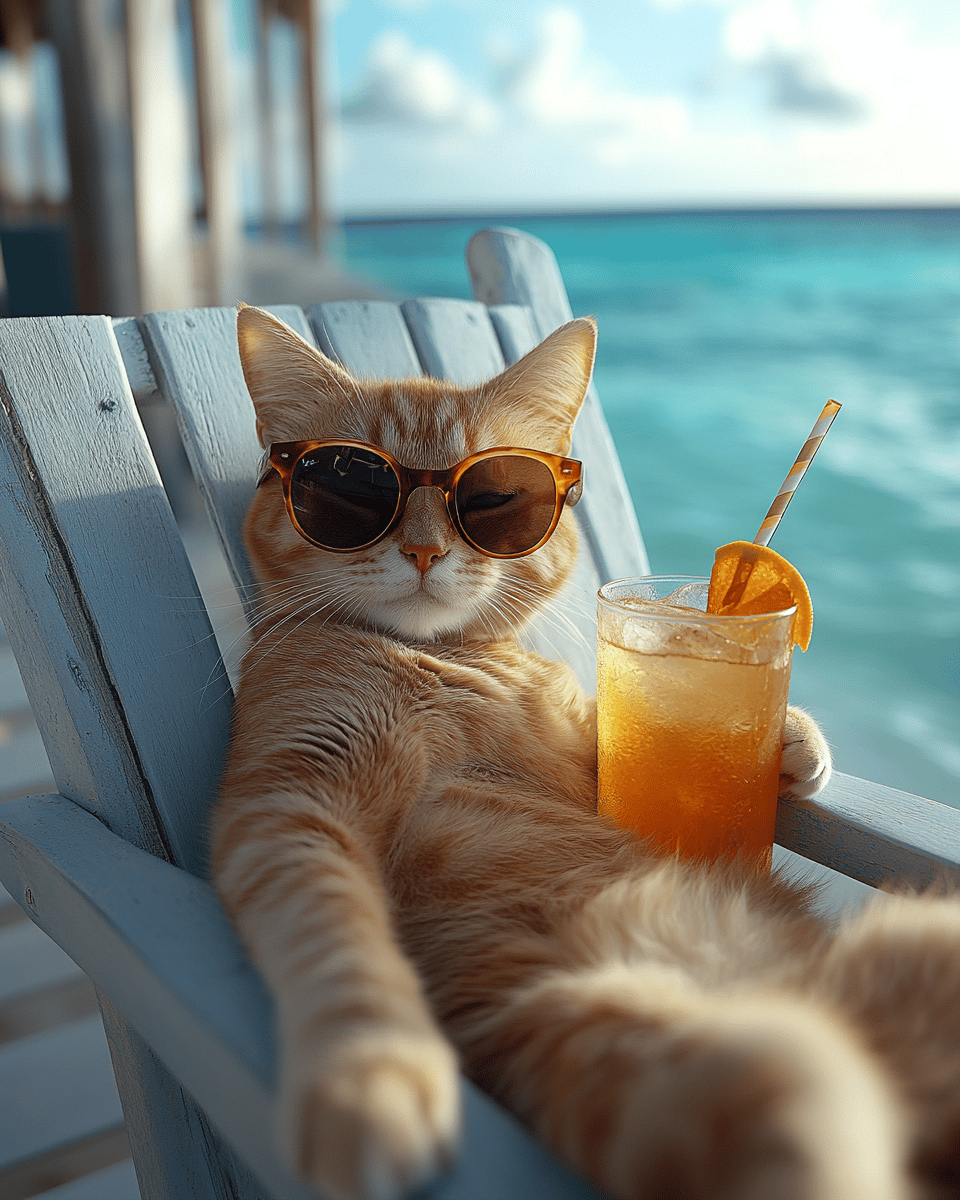 Beachside Cool Cat