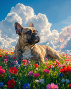 French Bulldog memorial angel art