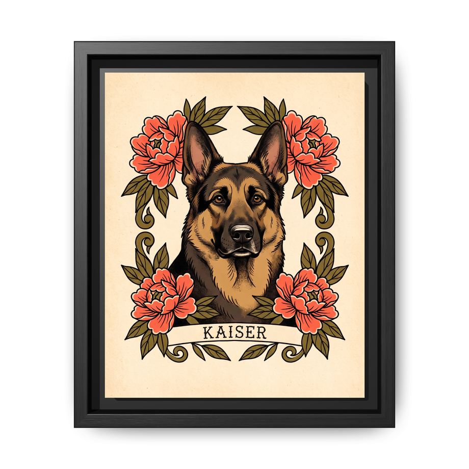 Canvas Framed 8x10 Black