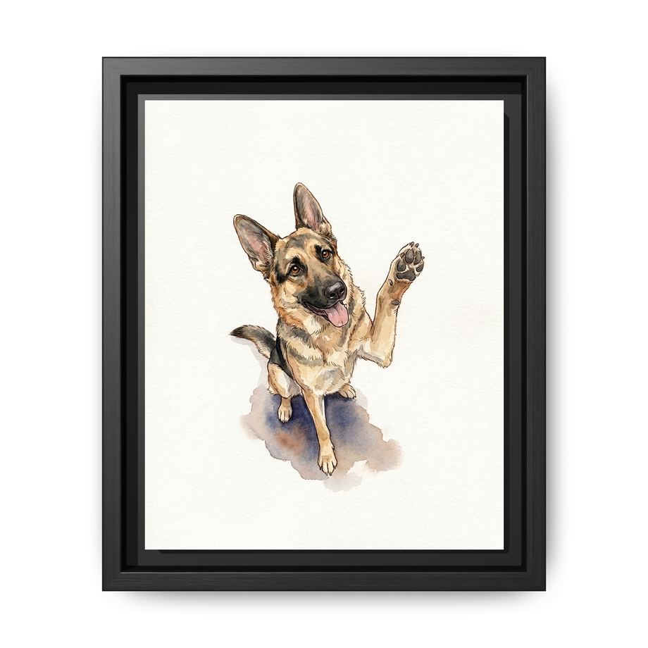 Canvas Framed 8x10 Black