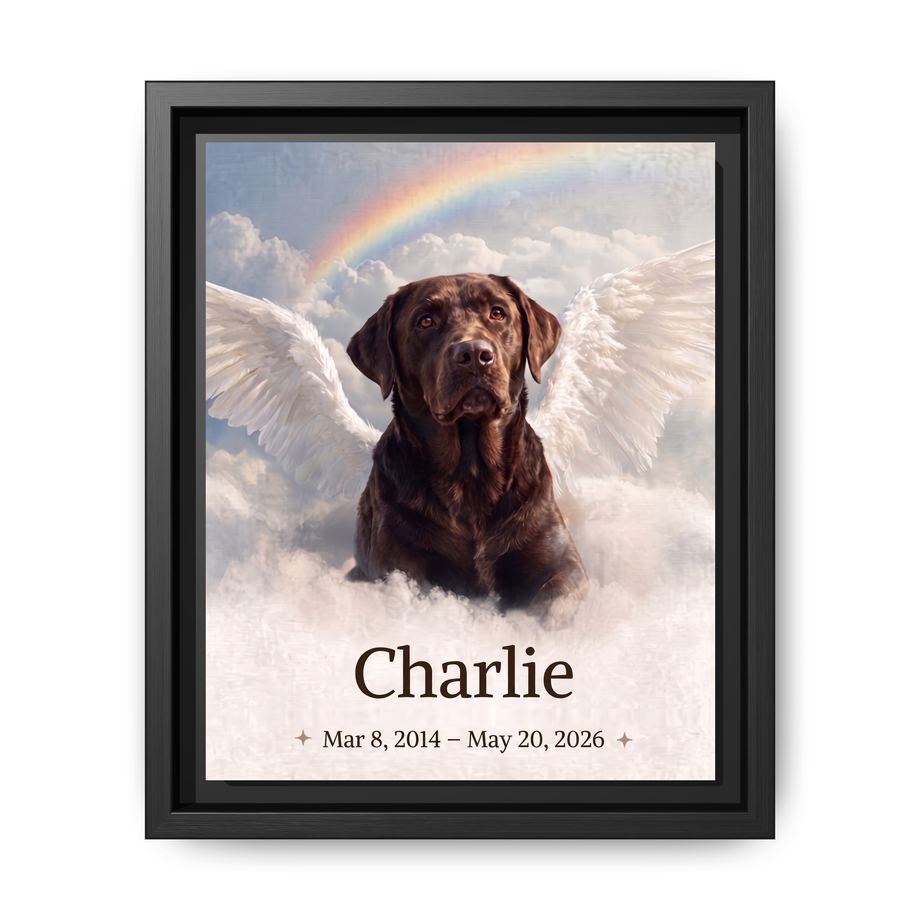 Canvas Framed 8x10 Black