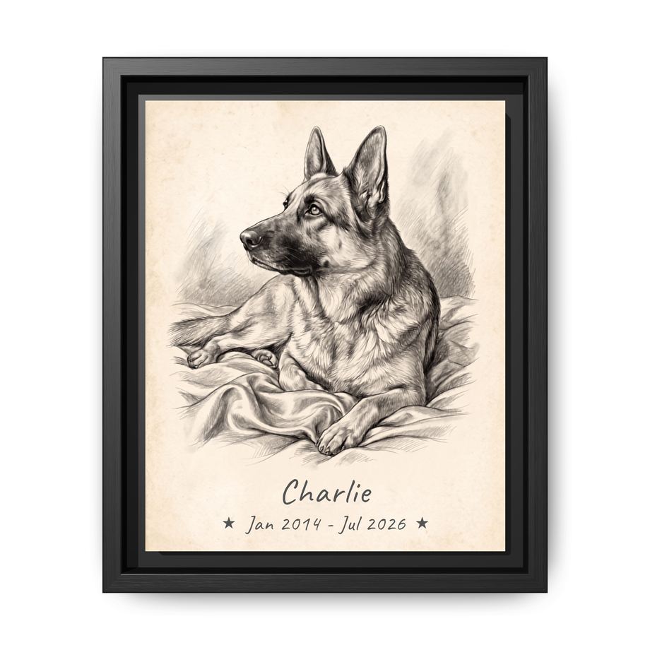 Canvas Framed 8x10 Black