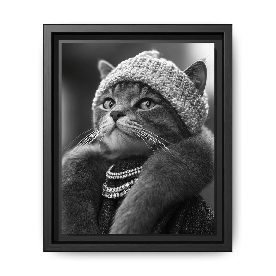 Canvas Framed 8x10 Black
