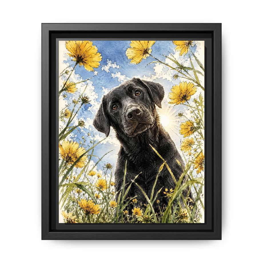 Canvas Framed 8x10 Black