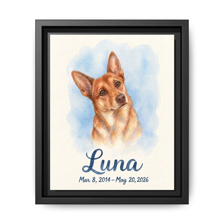 Canvas Framed 8x10 Black