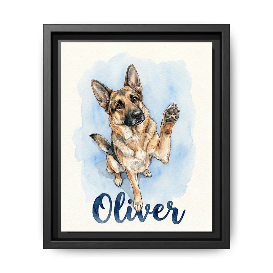 Canvas Framed 8x10 Black