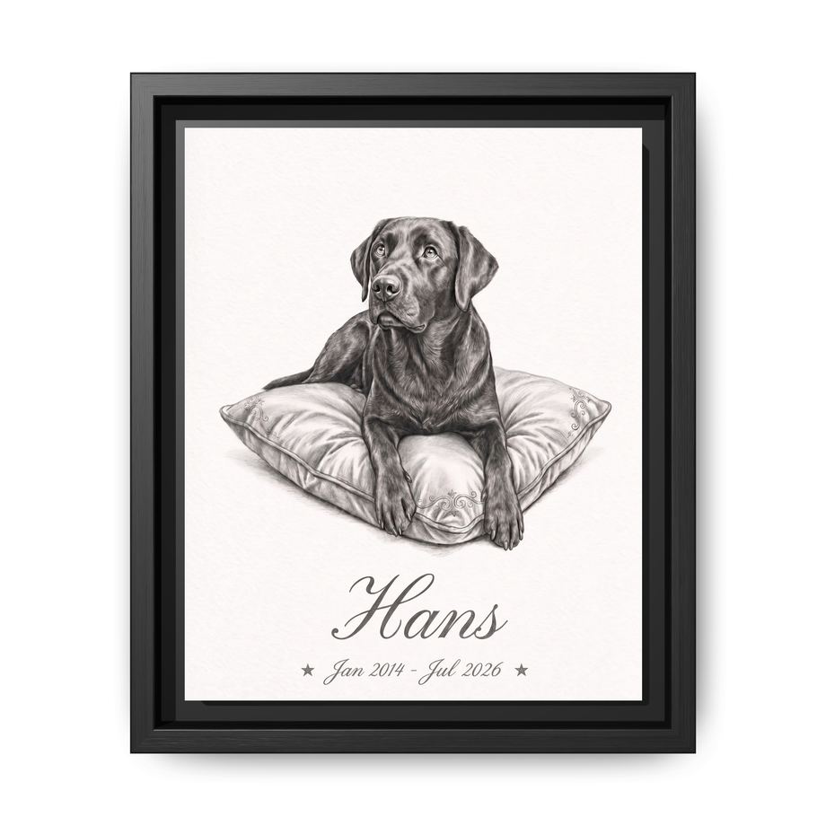 Canvas Framed 8x10 Black