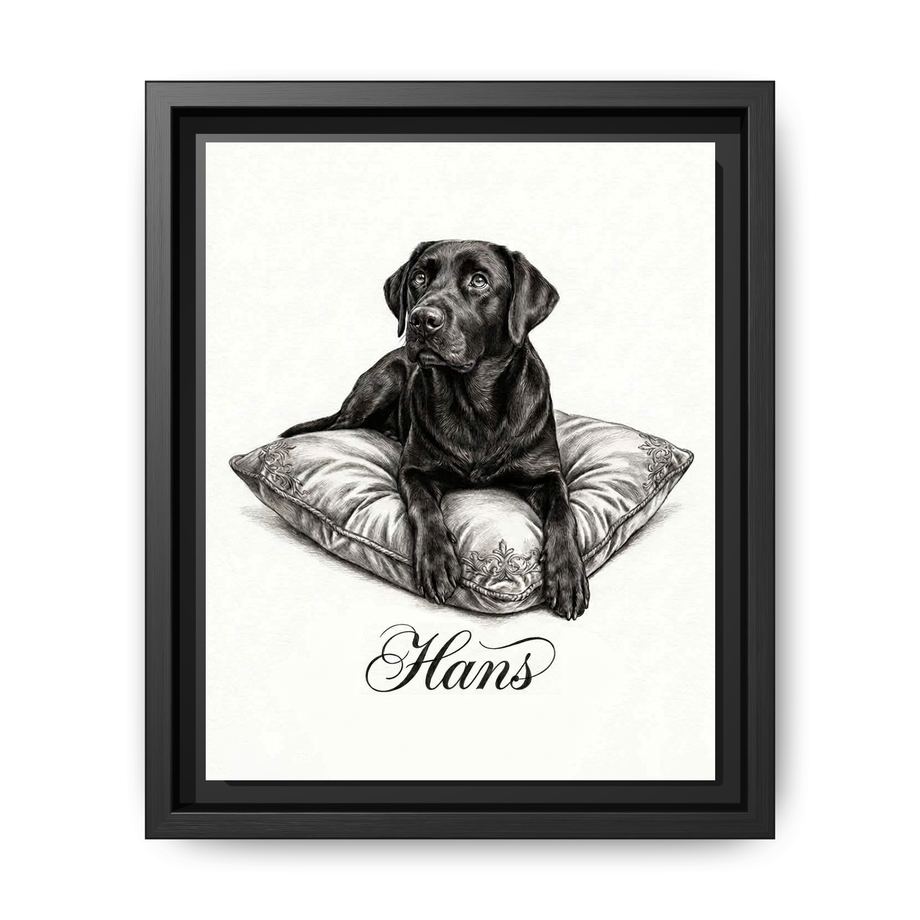 Canvas Framed 8x10 Black
