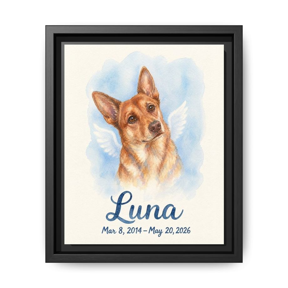 Canvas Framed 8x10 Black