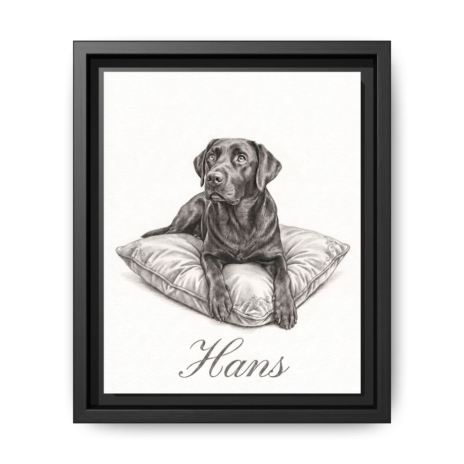 Canvas Framed 8x10 Black