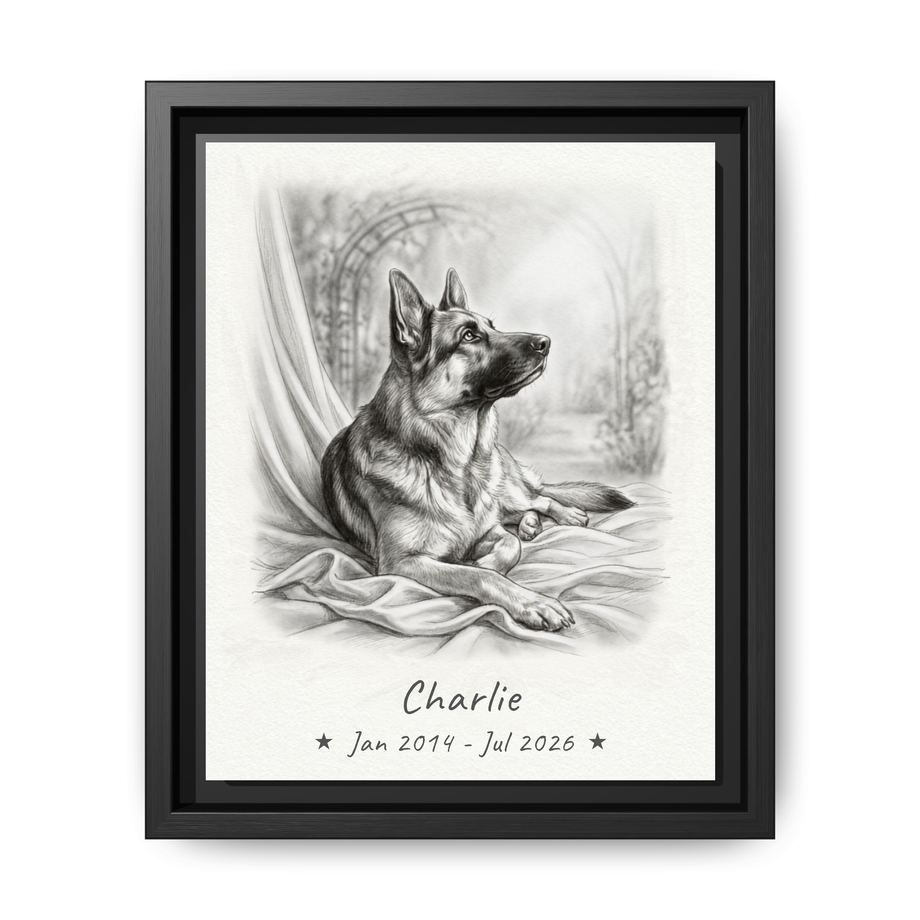 Canvas Framed 8x10 Black