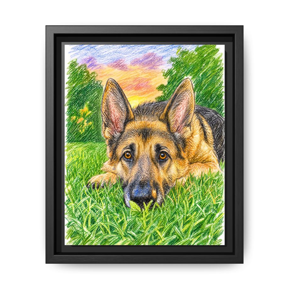 Canvas Framed 8x10 Black