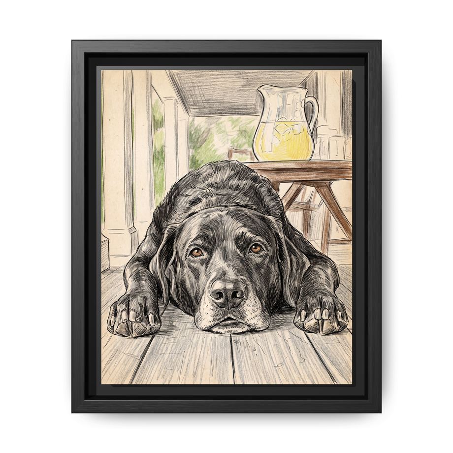 Canvas Framed 8x10 Black