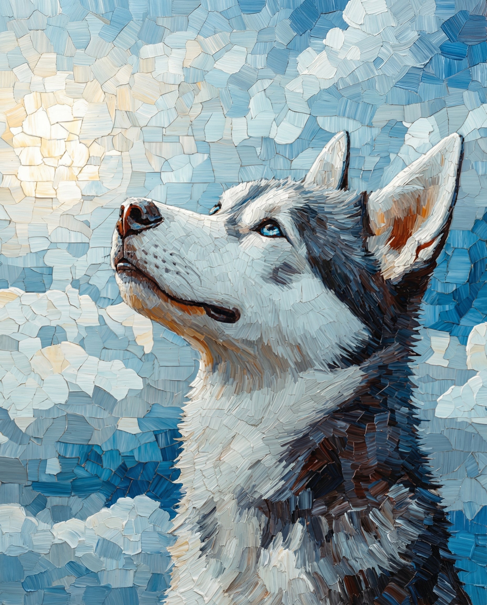 Sky Gazing Husky