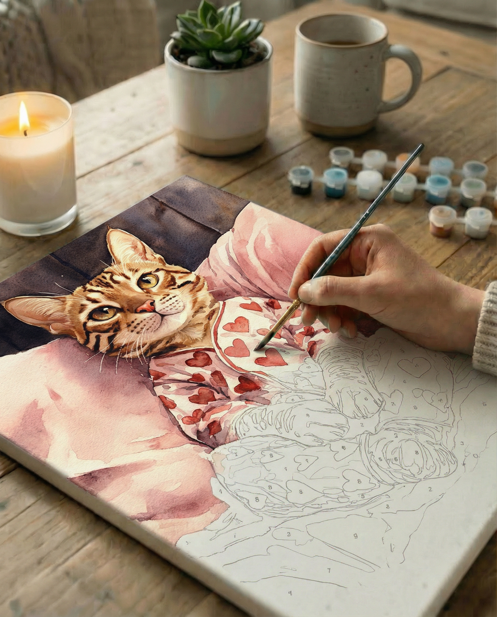 Cozy Pajamas Paint By Numbes Kit