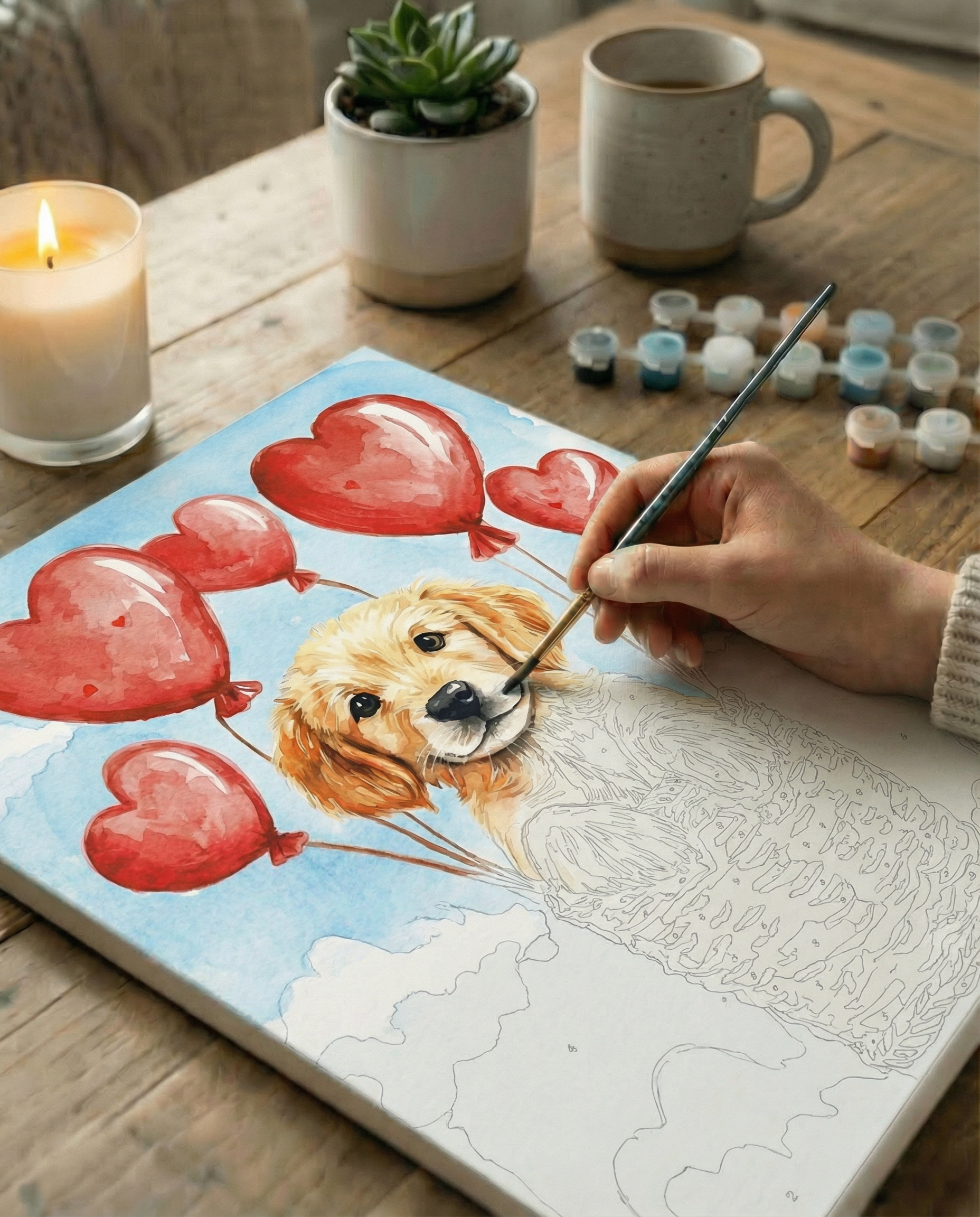 Balloon Love Paint By Numbers Kit