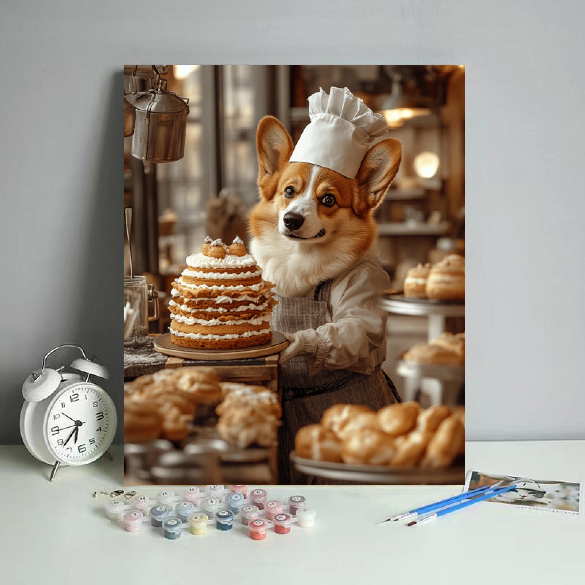 Cakemaking Corgi