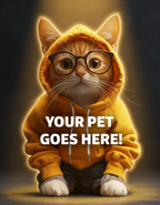 Yellow Hoodie Cool Cat