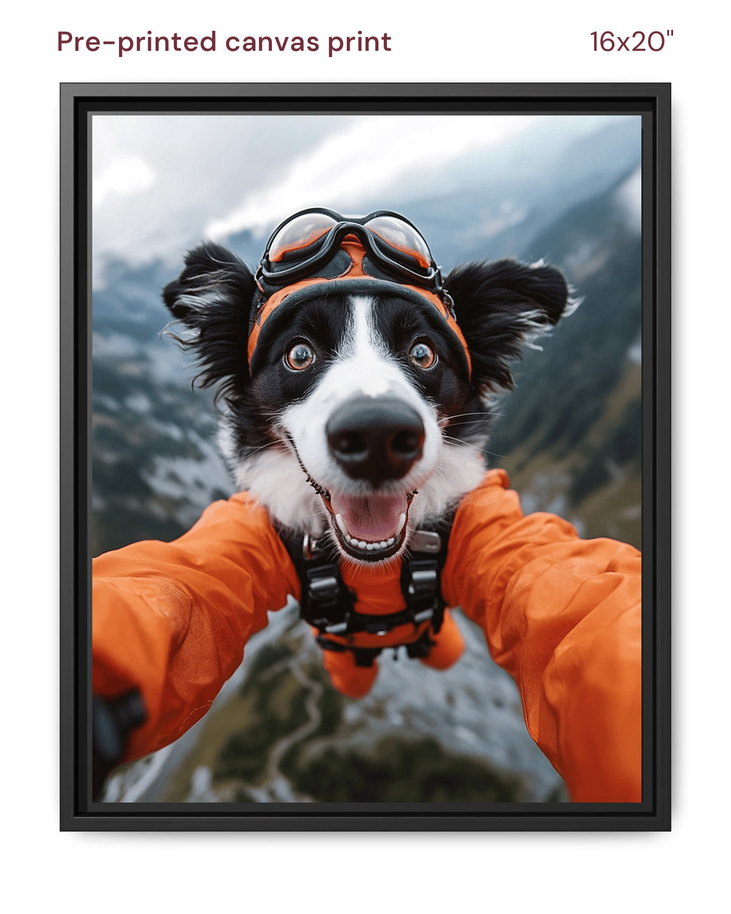 Canvas Print 16x20 Framed Black