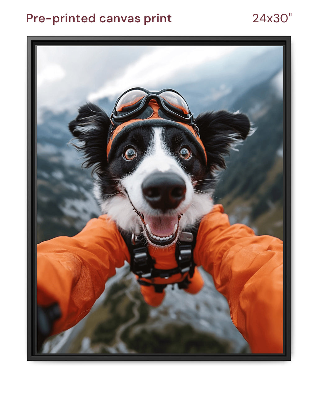 Canvas Print 24x30 Framed Black