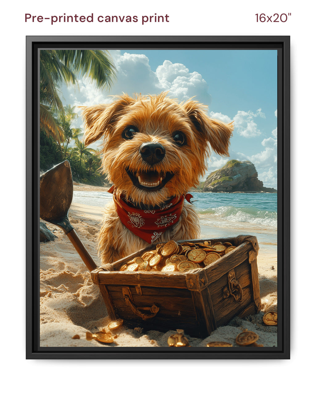 Canvas Print 16x20 Framed Black