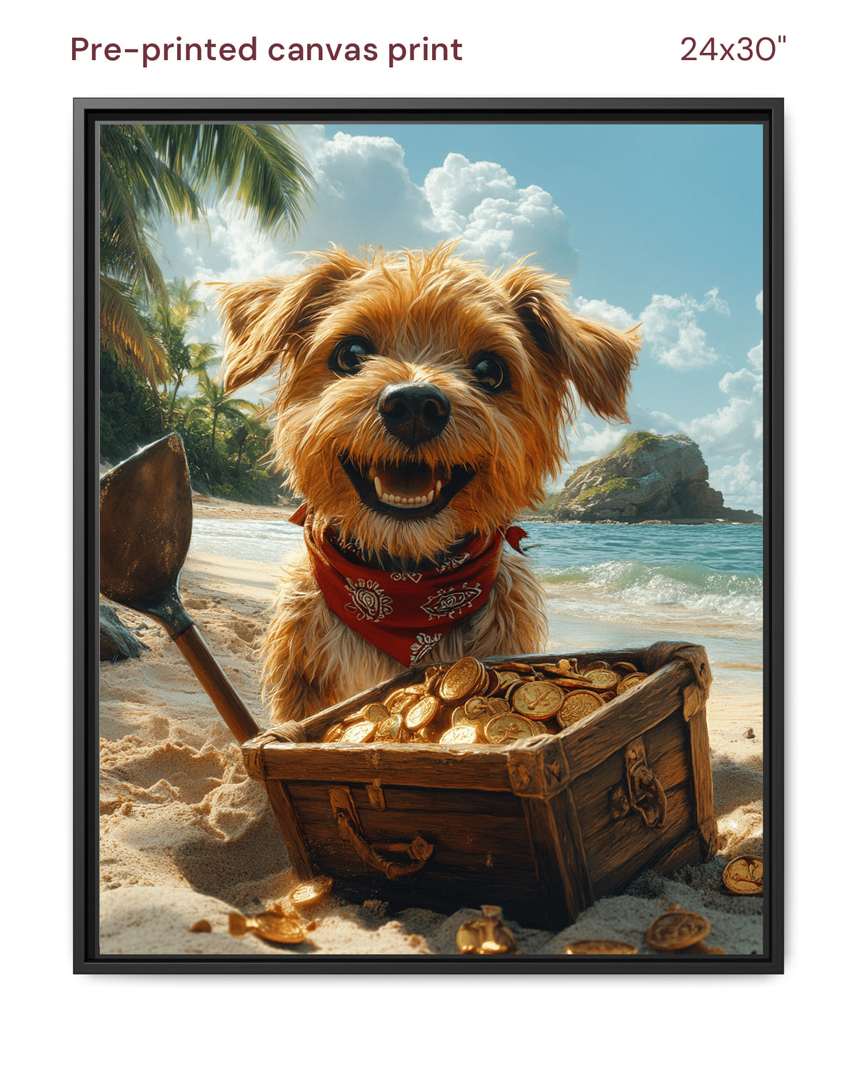 Canvas Print 24x30 Framed Black