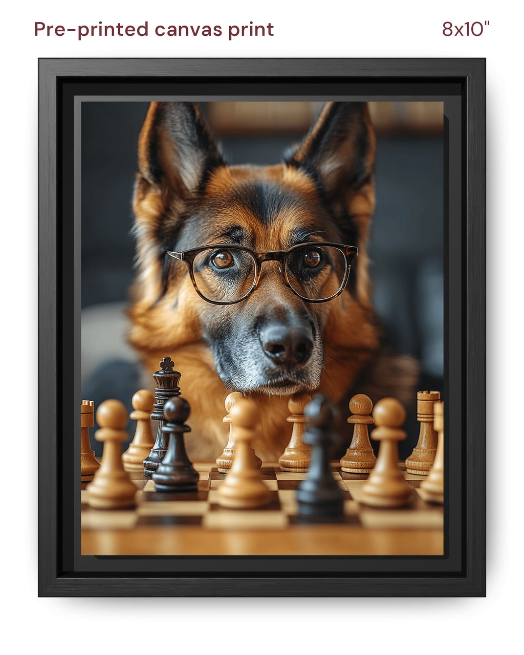 Canvas Print 8x10 Framed Black