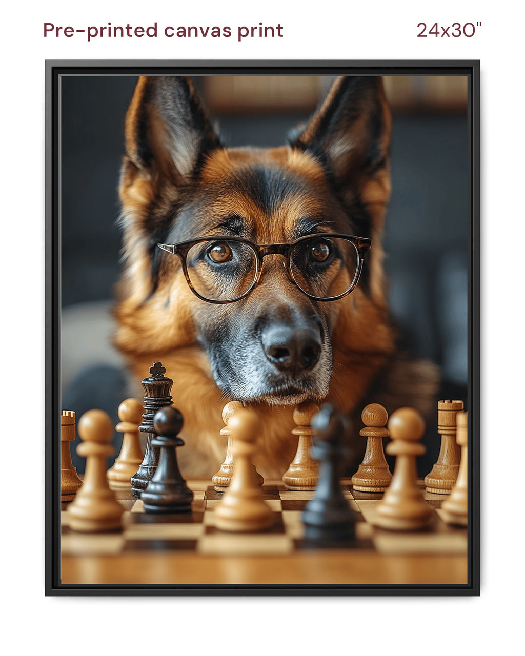 Canvas Print 24x30 Framed Black
