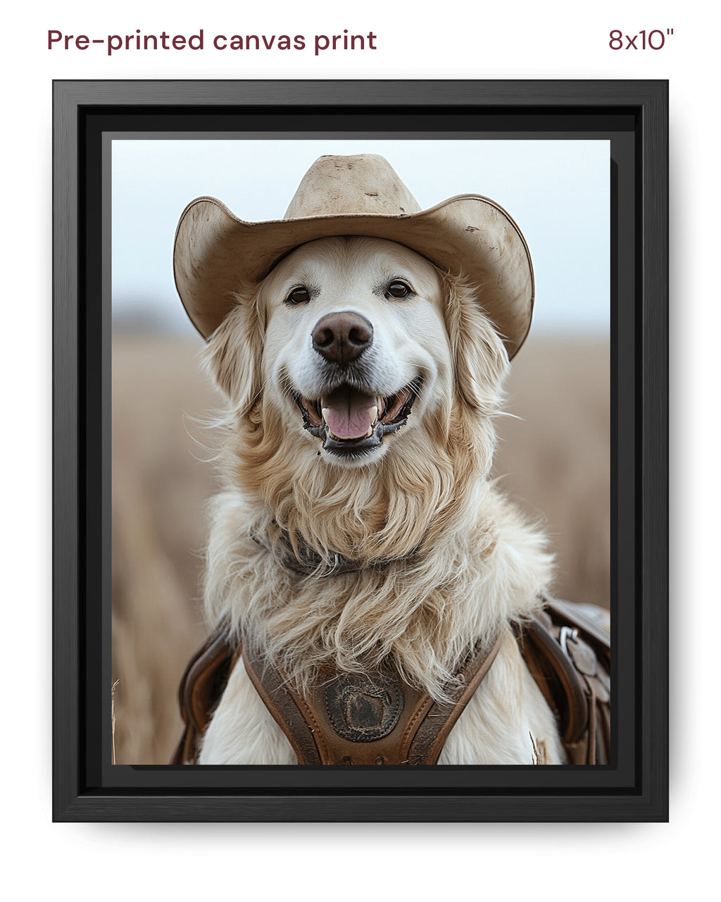 Canvas Print 8x10 Framed Black