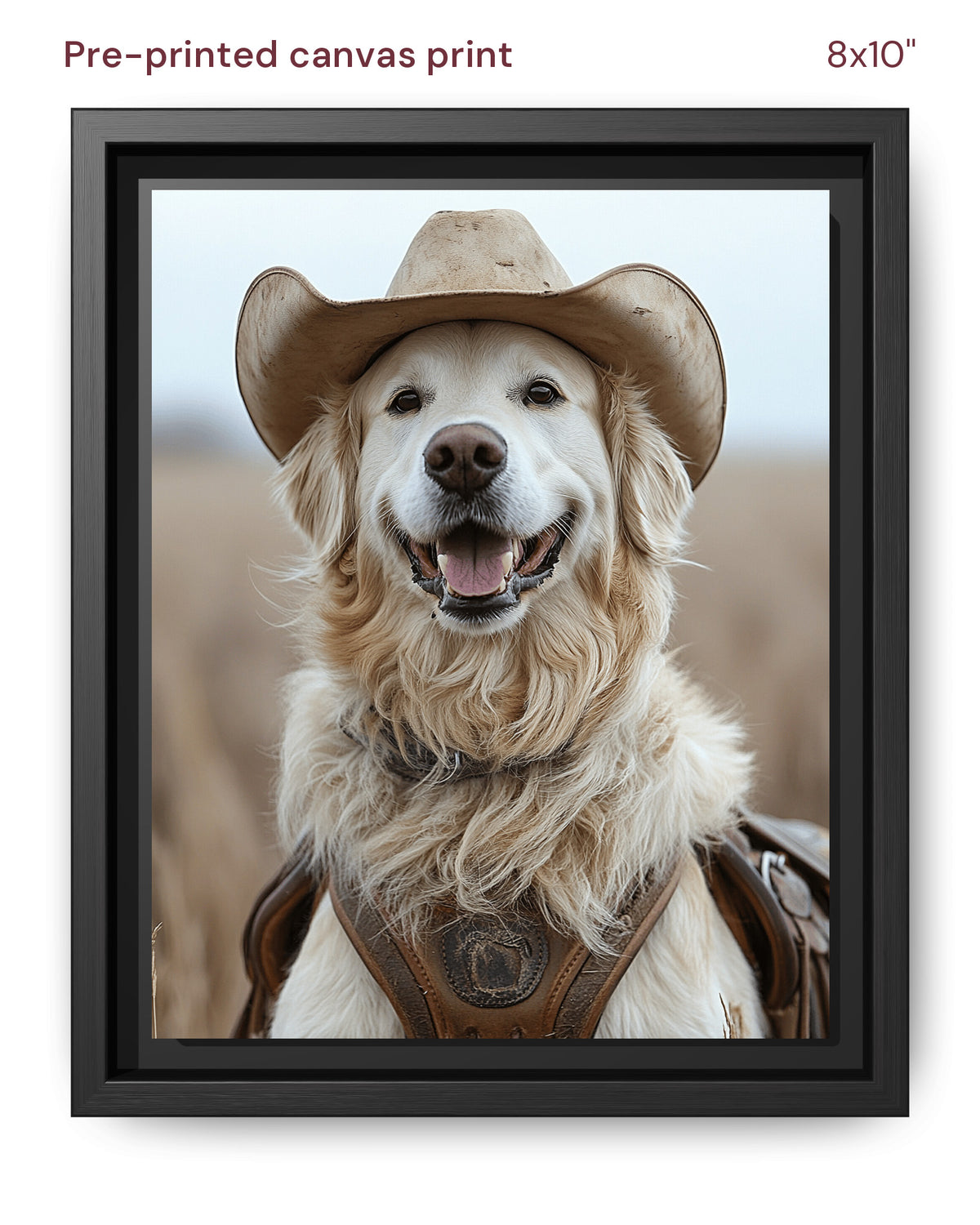 Canvas Print 8x10 Framed Black