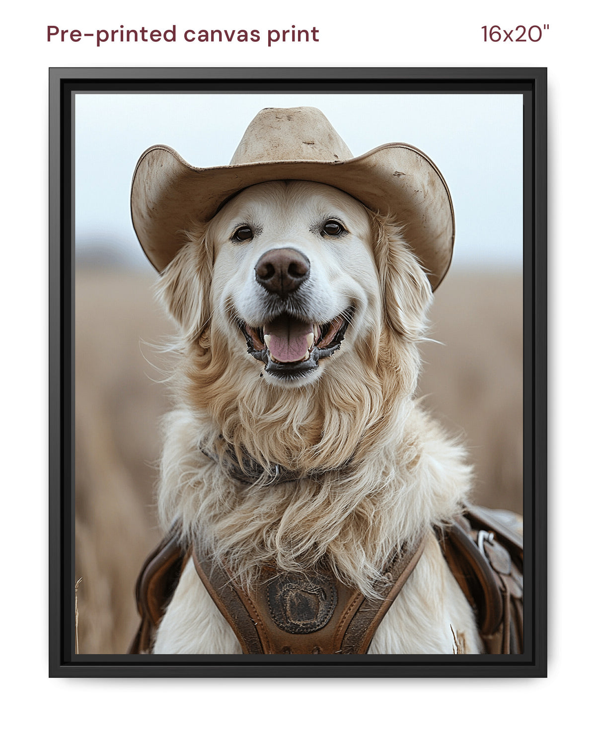 Canvas Print 16x20 Framed Black