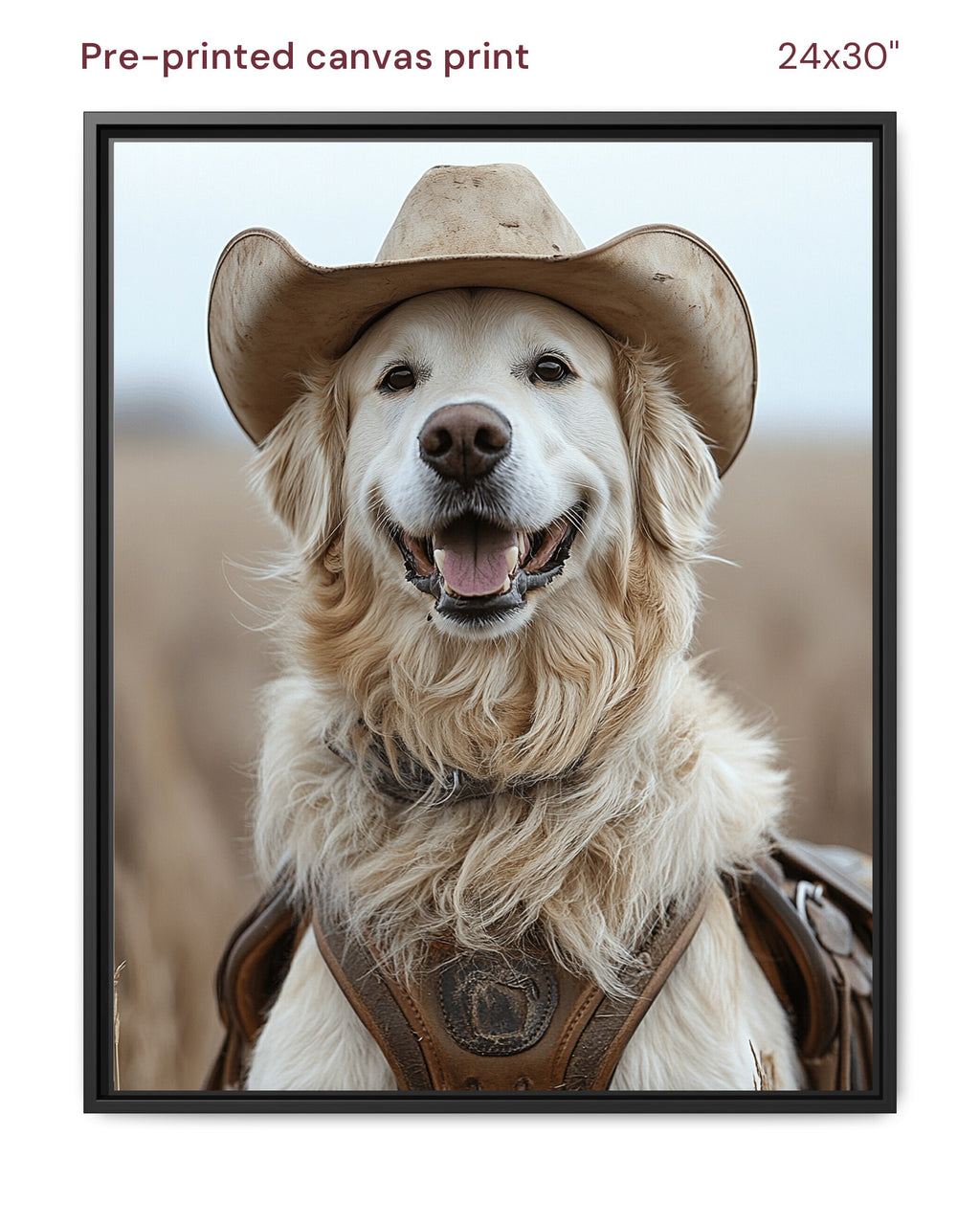 Canvas Print 24x30 Framed Black